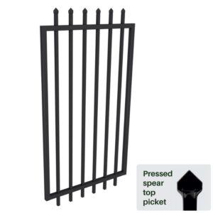 Security Fencing - Gate 1800H x 975W - Aluminium Spare Top Gate Black