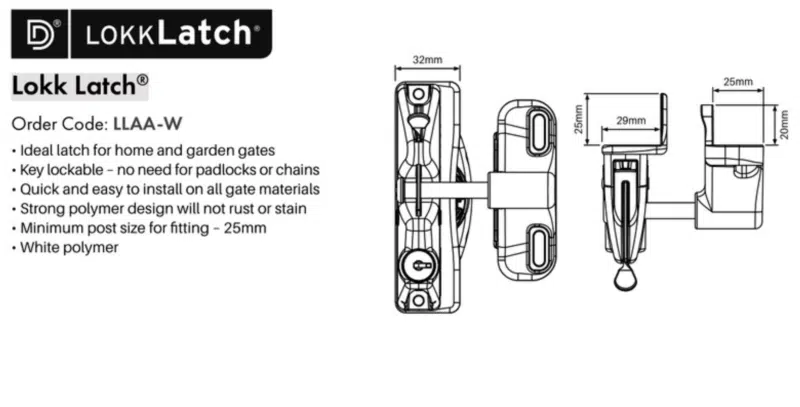 D&D Lokk Latch - GENERAL PURPOSE - Lockable - Image 2