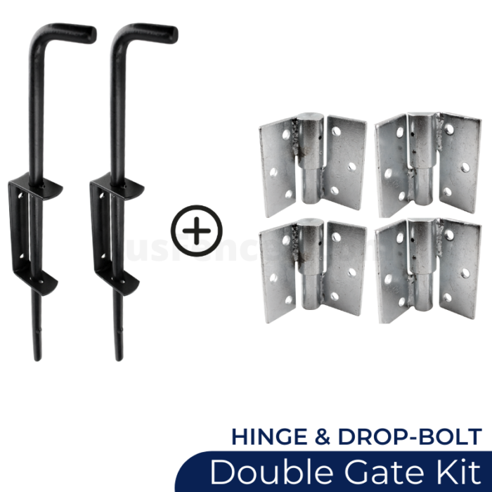 Double Gate Kit - Hinge & Drop-Bolts | Fences Perth