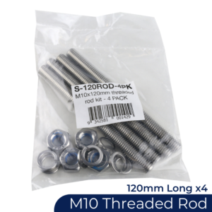 4x M10 x 120mm - Threaded Rod (Chemical Anchor Bolts)