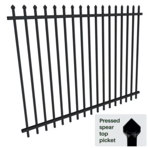 Security Fencing - Panel 1800H x 2400W - ALUMINIUM Spare Top Fence Black