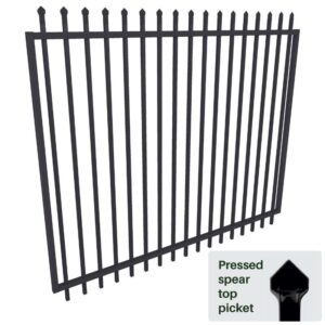 Security Fencing - Gate 1800H x 2450W - Steel Spare Top Gate Black