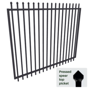 Security Fencing - Gate 2100H x 2450W - Steel Spare Top Gate Black