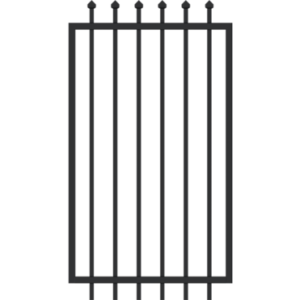 Security Fencing - Gate 2100H x 975W - Steel Spare Top Gate Black