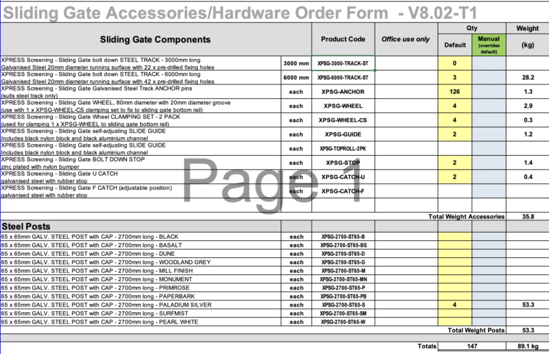 Dual Vertical Sliding Gate - 1800mmH x 7600mmW - Wayne - Image 2